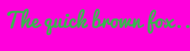 Image with Font Color 33BC4A and Background Color FF00DC